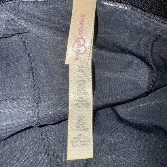 NWT Rhonda Shear 1X Black Lace Chemise - Picture 3 of 4